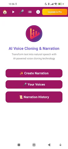 I-download ang AI Voice Cloning – Gumawa ng Natural na Boses - Screenshot 1