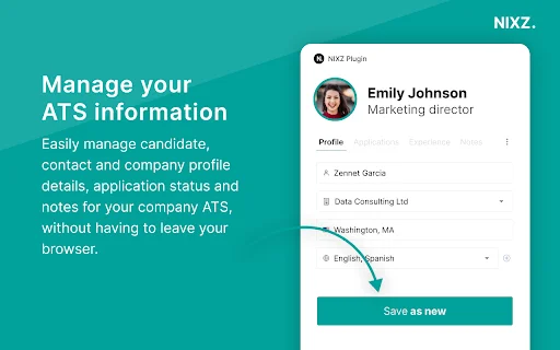 NIXZ Plugin: AI Recruiting Tool para sa Mabilis na Hiring - Screenshot 3