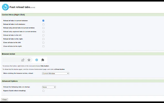 I-download ang Fast Reload Tabs – Mabilis na Refresh ng Browser - Screenshot 1