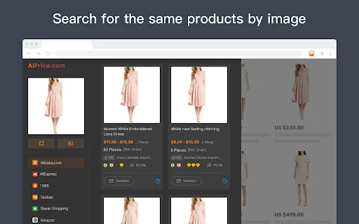 AiPrice Search by Image: Pinakamahusay na Tool para sa China Import - Screenshot 1