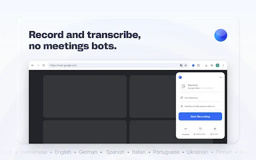 Bluedot: AI Notetaker para sa Zoom at Google Meet – Download - Screenshot 1