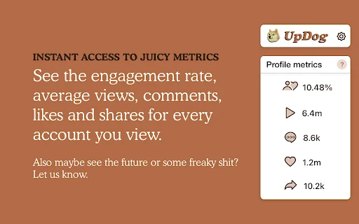 I-download ang UpDog: TikTok & Instagram Analytics – Libreng Tool - Screenshot 1